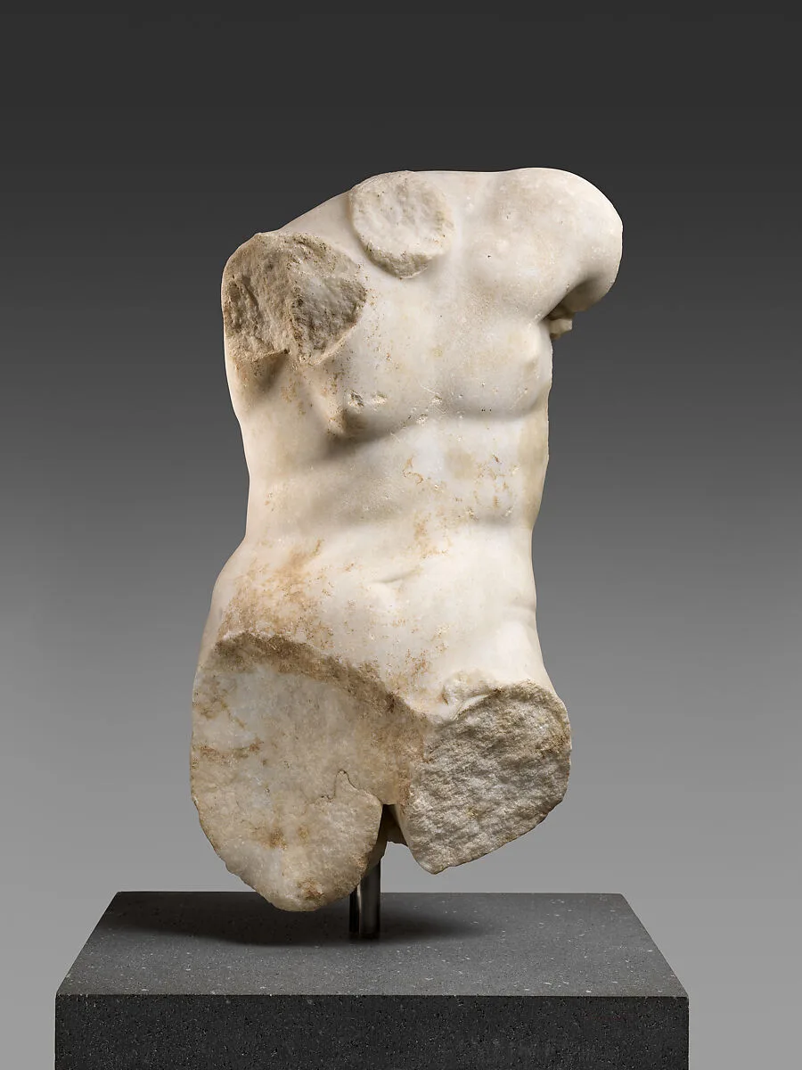 Marble torso of a seated man — Unknown