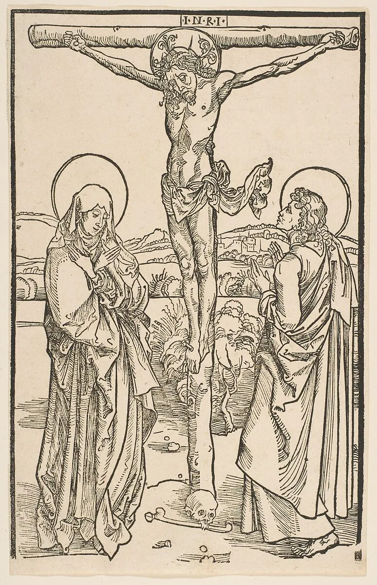 Christ on the Cross with the Virgin and Saint John — Albrecht Dürer
