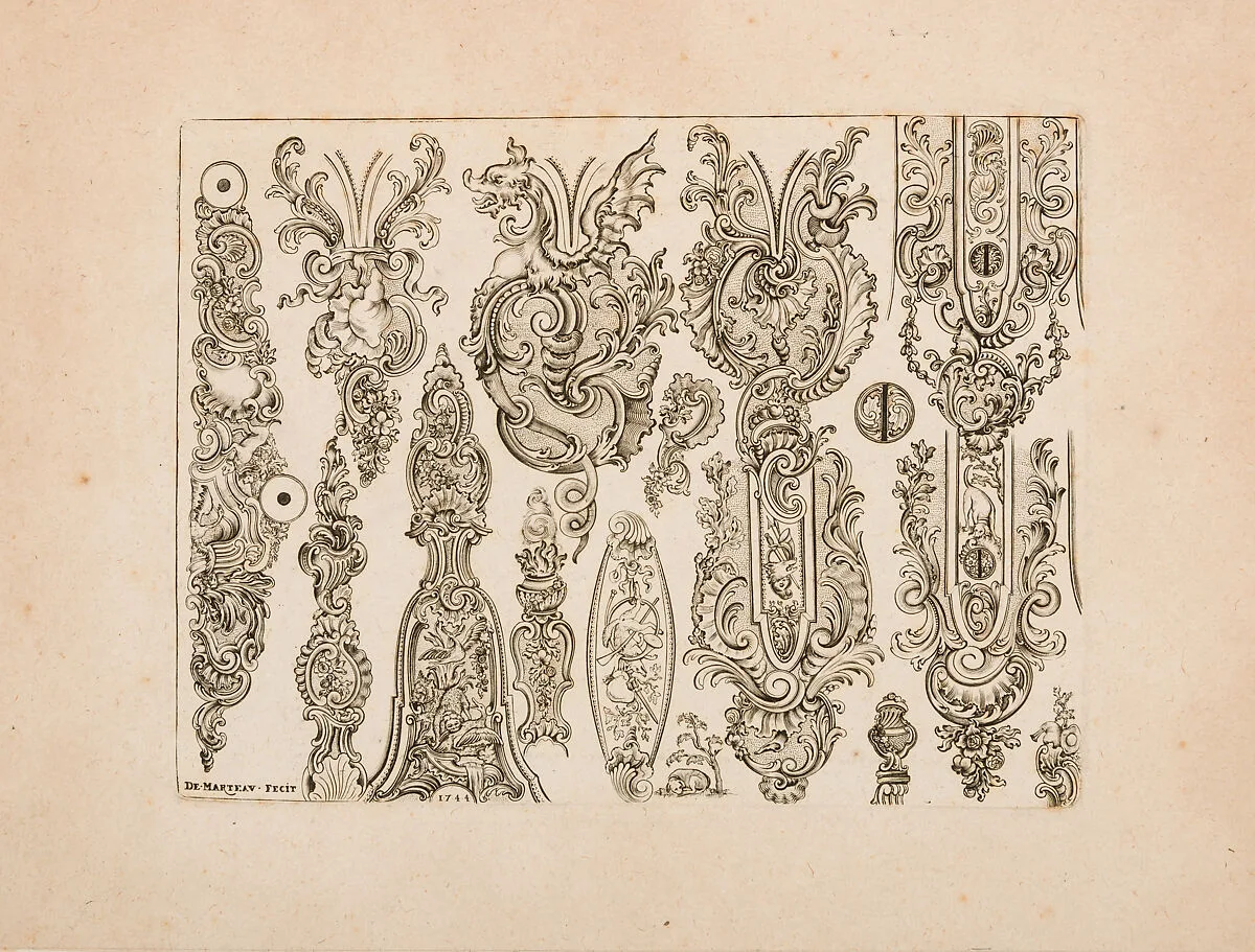 Plate Ten from Nouveavx Desseins D’Arquebvseries — Gilles Demarteau