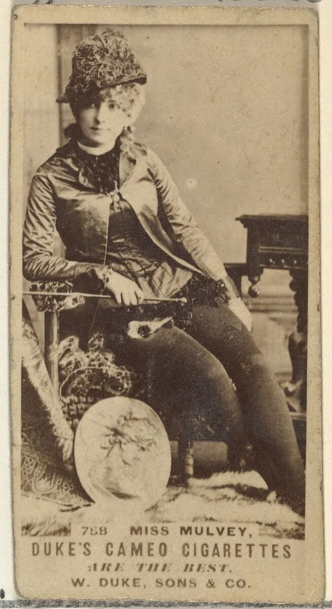 Card Number 758, Miss Mulvey, from the Actors and Actresses series (N145-5) issued by Duke Sons & Co. to promote Cameo Cigarettes — W. Duke, Sons & Co.