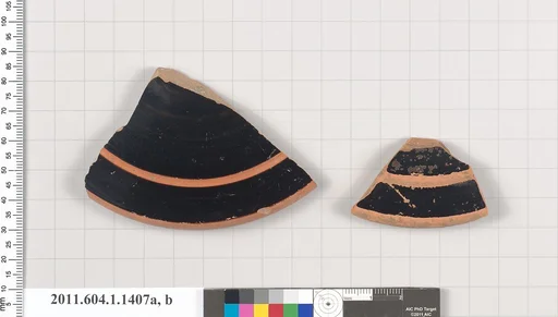 Terracotta fragments of kylikes (drinking cups)