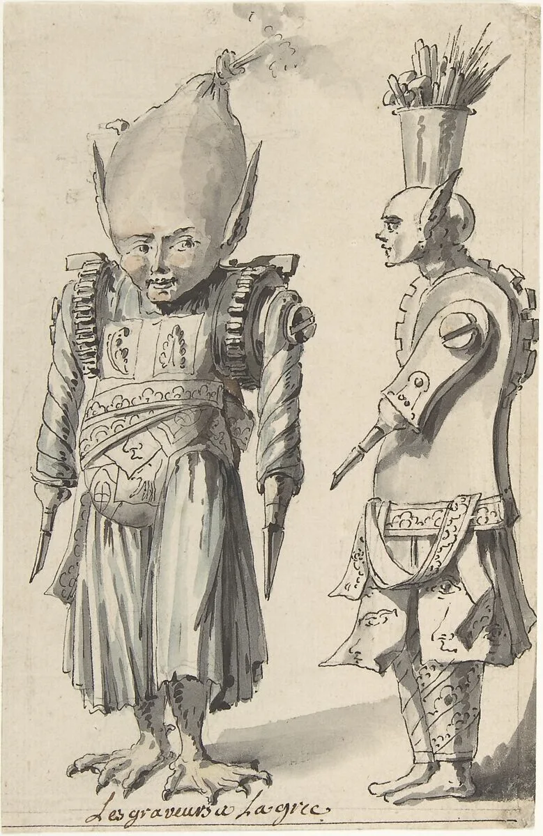 Caricature of Engravers "à la Grecque" — Jean Charles Delafosse|Ennemond Alexandre Petitot