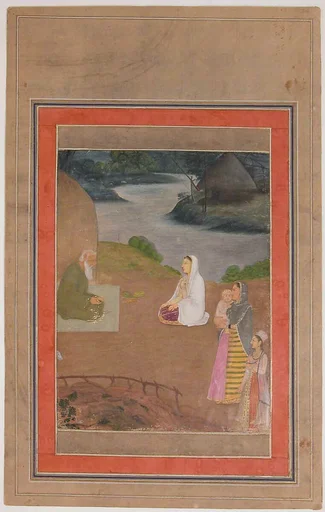 "Women Visiting a Hermit", Folio from the Davis Album
