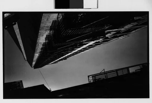 [Architectural Study: View Upwards of Fire Escapes and Balconies, New York City]