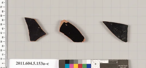 Terracotta fragments of kylikes (drinking cups)