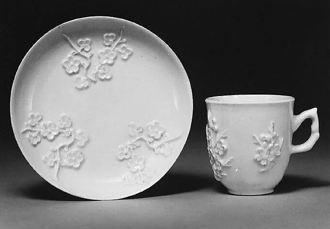 Cup and saucer — Bow Porcelain Factory