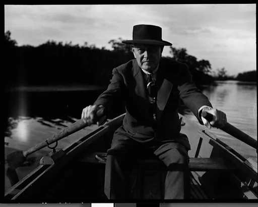 [Karl Bickel in Rowboat, Florida]