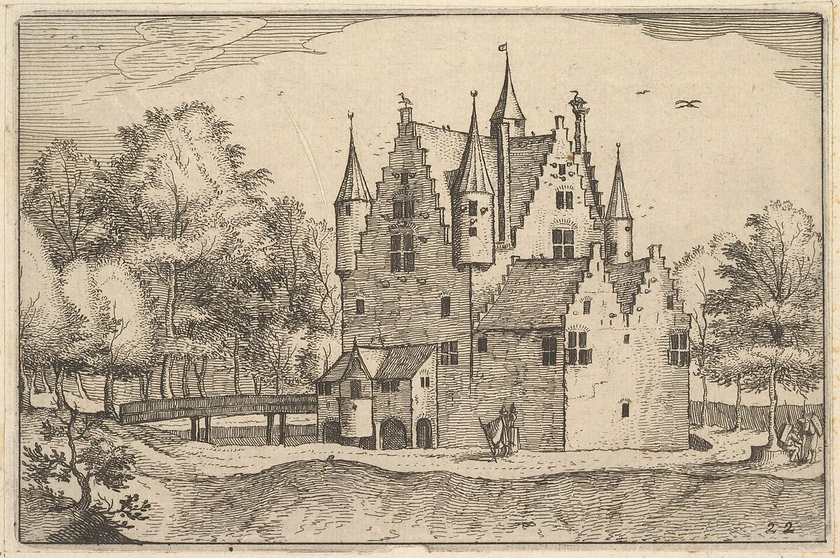 A Castle, plate 22 from "Regiunculae et Villae Aliquot Ducatus Brabantiae" — Claes Jansz. Visscher|Claes Jansz. Visscher|The Master of the Small Landscapes