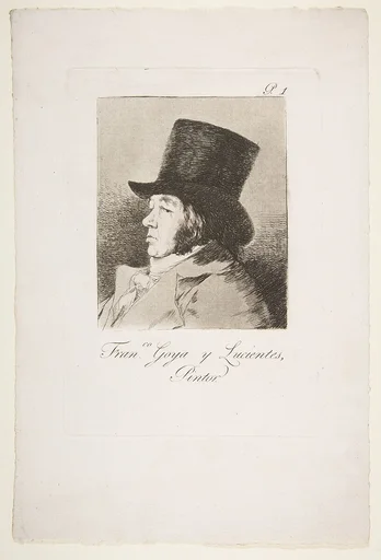 Self-Portrait; Plate 1 from "Los Caprichos"