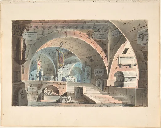 Crypt with a Kneeling Mourner