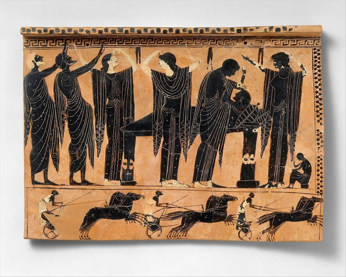 Terracotta funerary plaque — Unknown