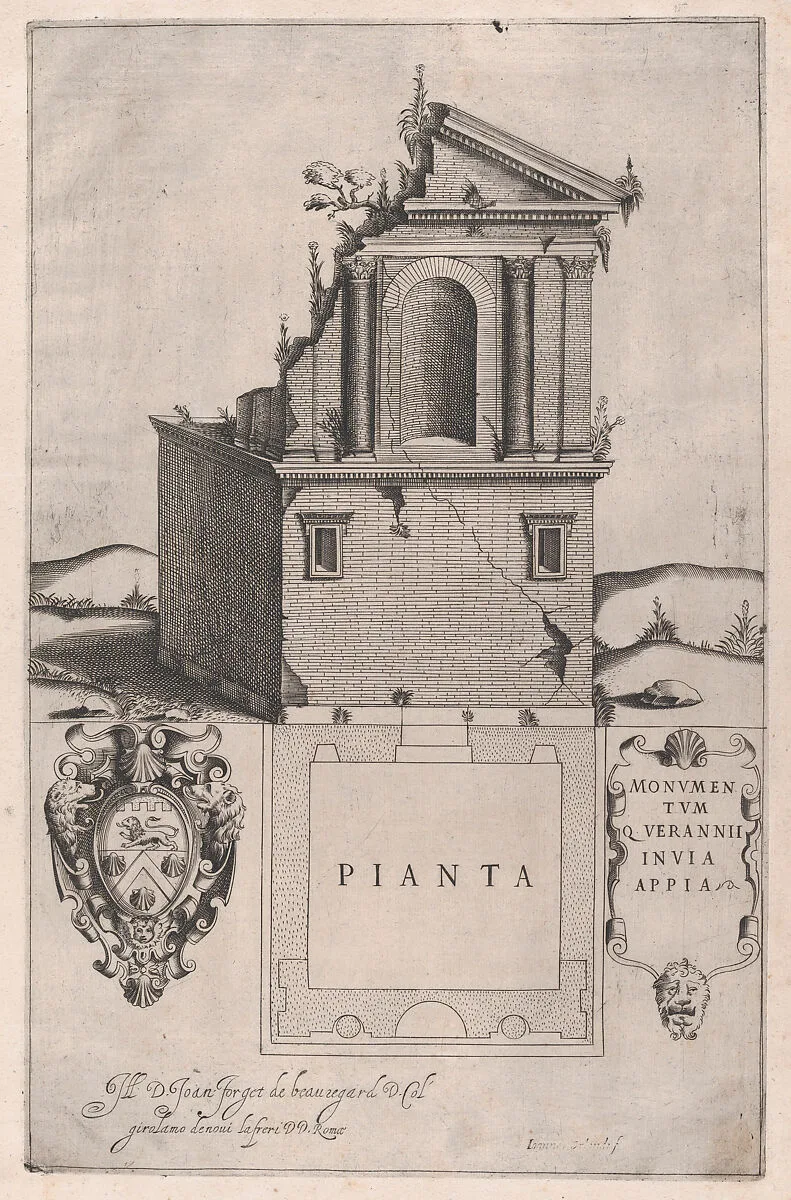 Speculum Romanae Magnificentiae: Sepulchre of Verannius — Anonymous|Antonio Lafreri|Giovanni Orlandi