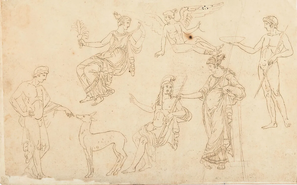 Paris and Helen (Anonymous Tracing after d ’Hancarville) — Jacques Louis David