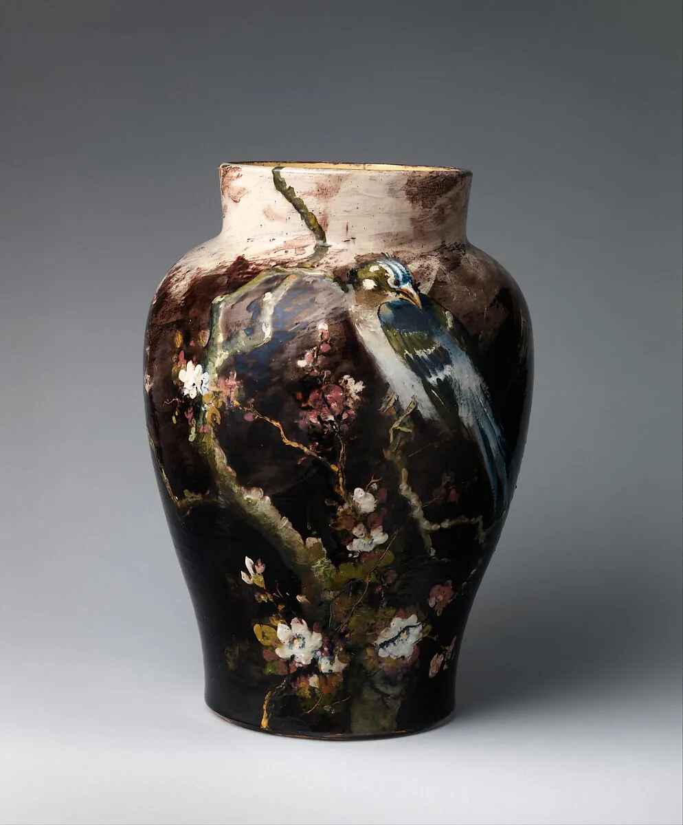 Vase with blue jay — François Laurin