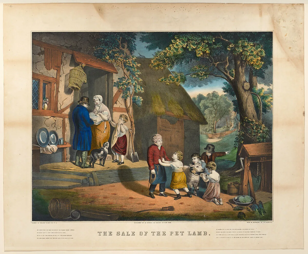 The Sale of the Pet Lamb — Currier & Ives|William John Thomas Collins|Samuel William Reynolds, the younger|Otto Knirsch