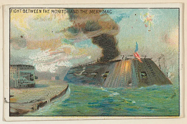 Fight between the Monitor and the Merrimac, from the "Historical Events" series (T70), issued with Just Suits Cut Plug Tobacco — Unknown