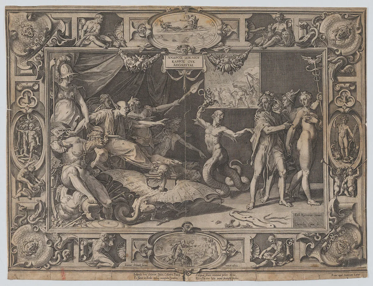 The Calumny of Apelles — Cornelis Cort|Federico Zuccaro (Zuccari)|Giovanni Orlandi