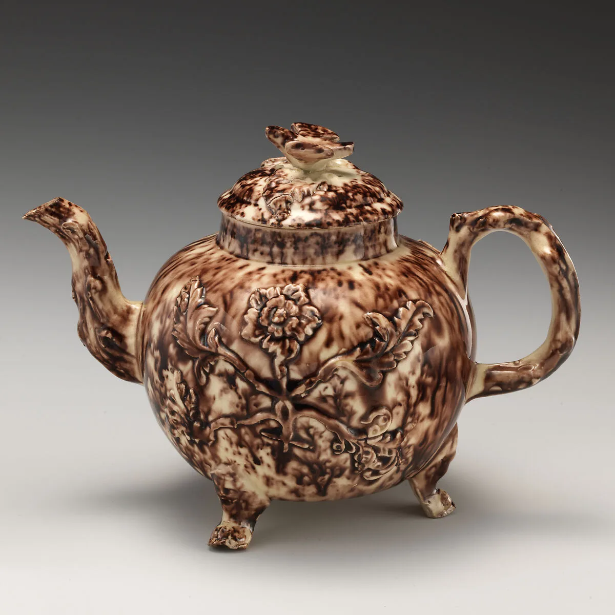 Footed teapot — Whieldon type