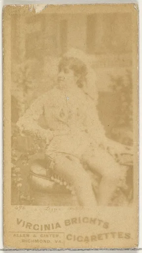 Card 496, from the Actors and Actresses series (N45, Type 1) for Virginia Brights Cigarettes