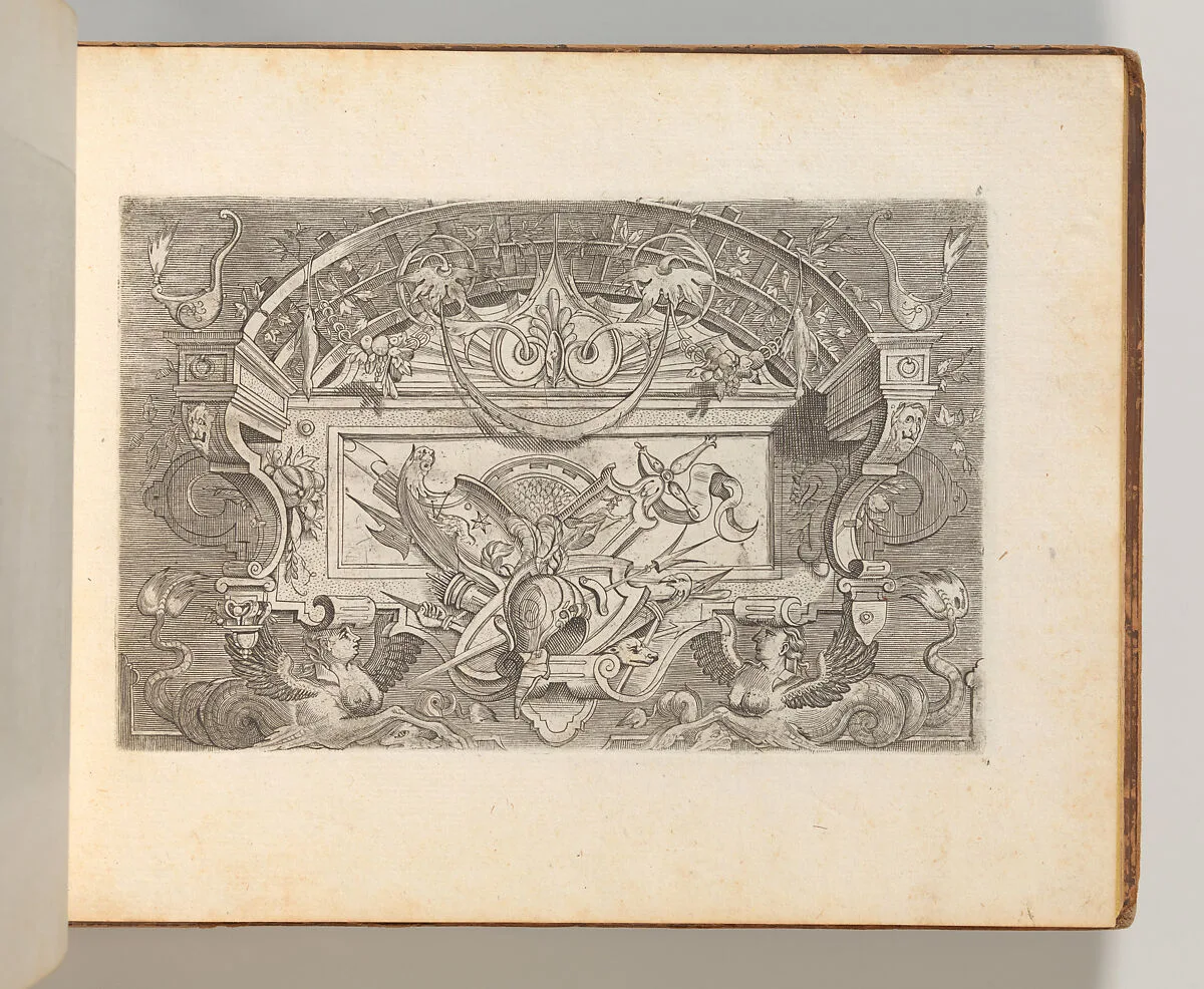 Targhe ed altri ornati di varie e capricciose invenzioni (Cartouches and other ornaments of various and capricious invention, page 8) — Carlo Losi|Jacob Floris