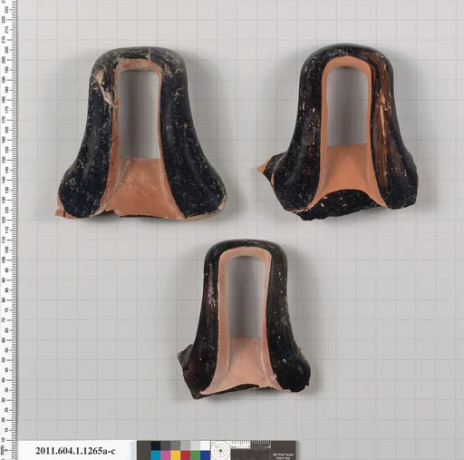 Terracotta fragments of kylikes (drinking cups)