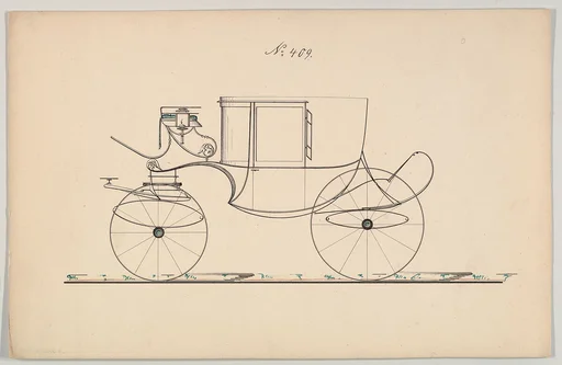 Design for Coupé, no. 409 ("Clarence on C Spring with Skeleton Front")