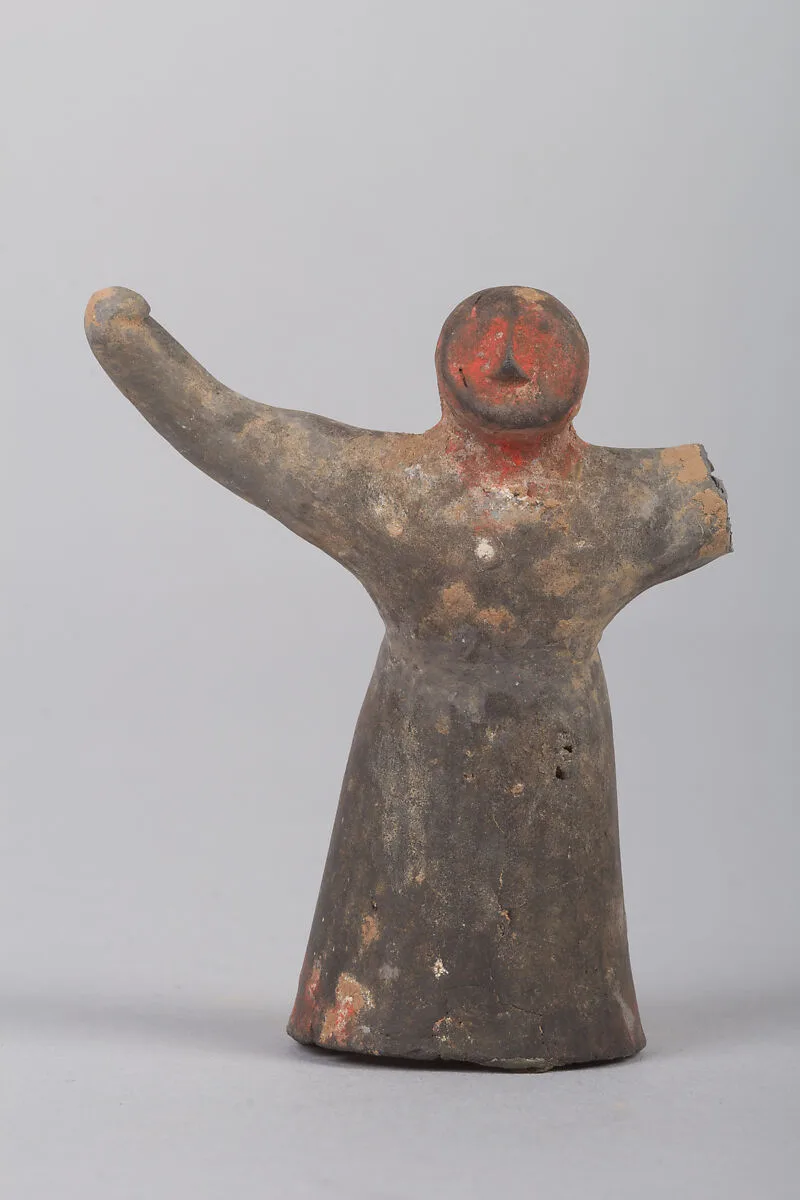 戰國 彩繪泥俑|Figure of a woman — Unknown