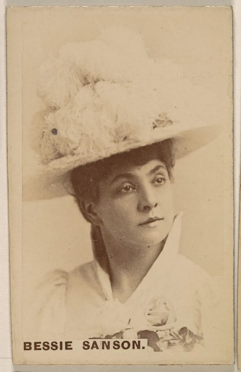 Bessie Sanson, from the Actresses series (N246), Type 1, issued by Kinney Brothers to promote Sporting Extra Cigarettes — Kinney Brothers Tobacco Company