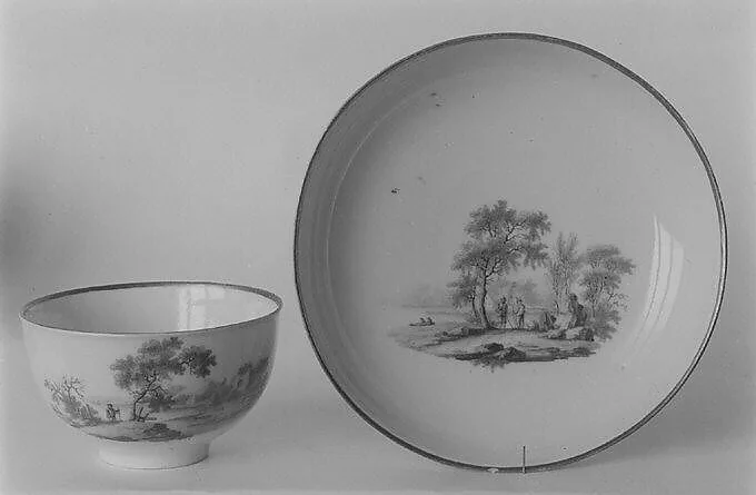 Teabowl and saucer — Zurich Pottery and Porcelain Factory