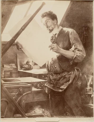 Portrait d'un graveur