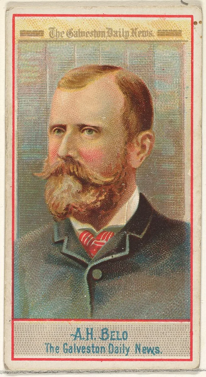 A.H. Belo, The Galveston Daily News, from the American Editors series (N1) for Allen & Ginter Cigarettes Brands — Allen & Ginter