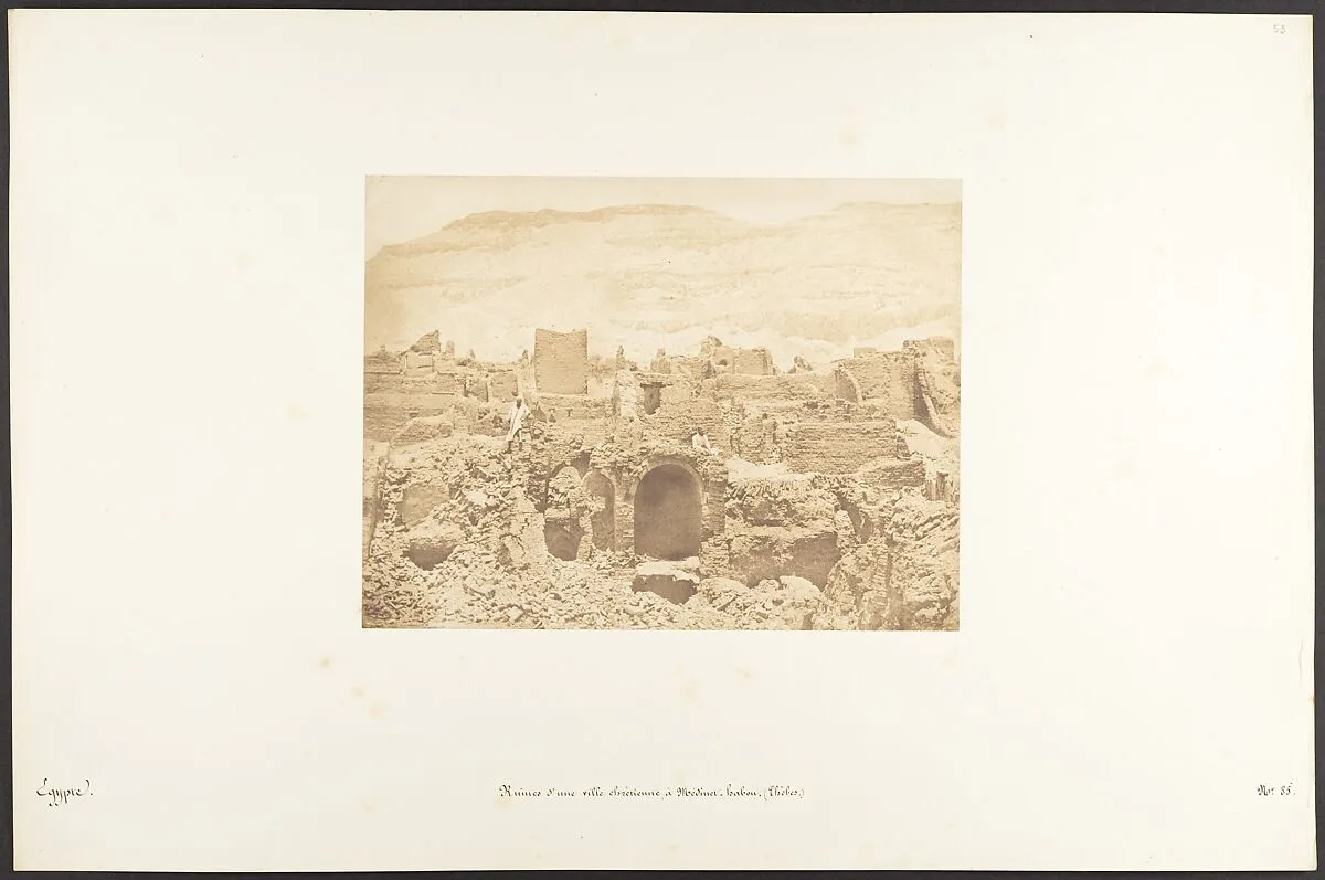 Ruines d'une ville chrétienne, à Médinet-habou (Thèbes) — Maxime Du Camp