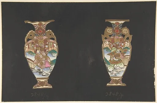 European porcelain designs in Japanese style