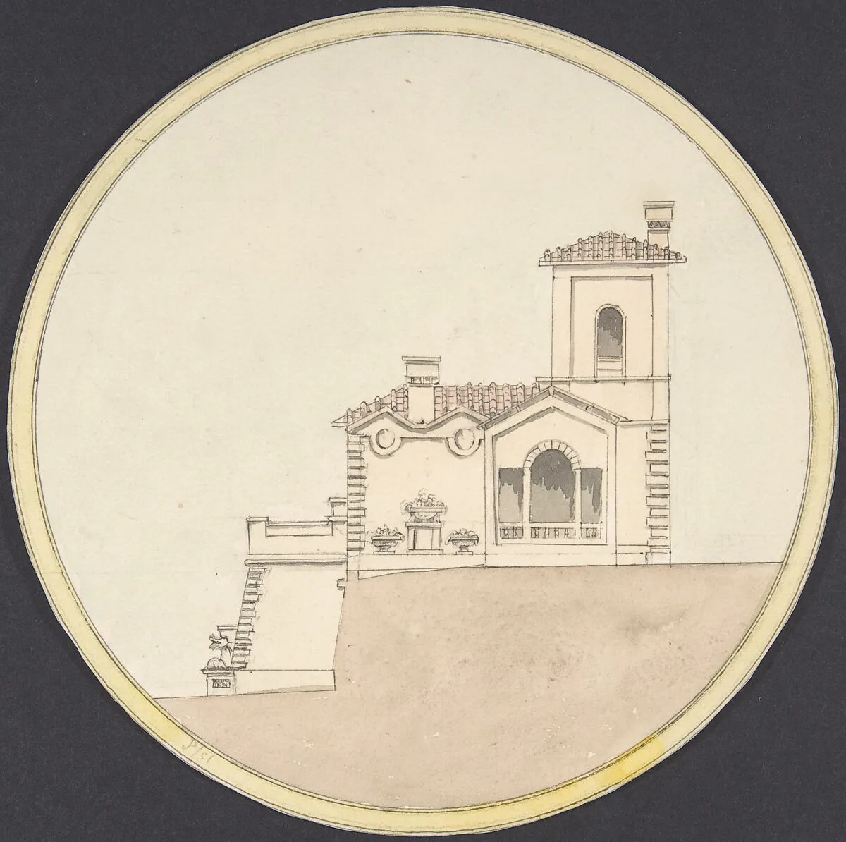 Side Elevation of an Italian Villa Style House — Anonymous, British, 19th century