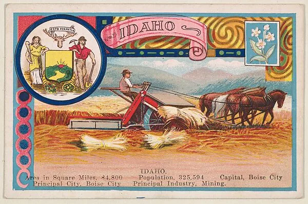 Idaho, postcard from the Cards of States series (D22), issued by the Cushman Bread Company — Cushman Bread Company