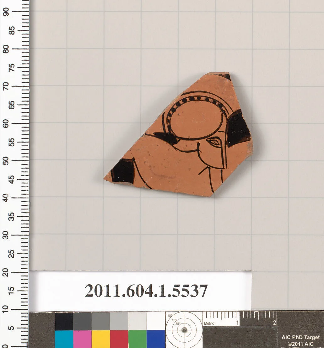 Terracotta rim fragment of a kylix (drinking cup) — Unknown