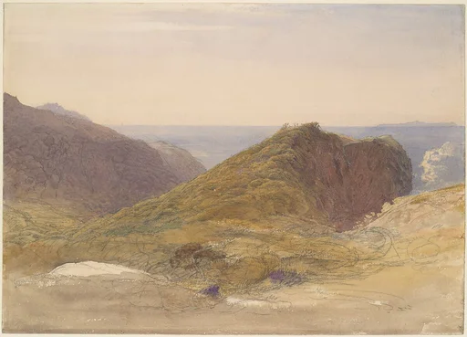 On the North Coast of Devon, Lundy Island in the Distance