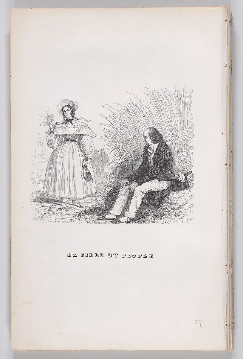 "The Daughter of the People" from The Complete Works of Béranger — Louis-Henri Brevière|Fournier & Perrotin|Pierre Jean de Béranger|Auguste Raffet|J. J. Grandville