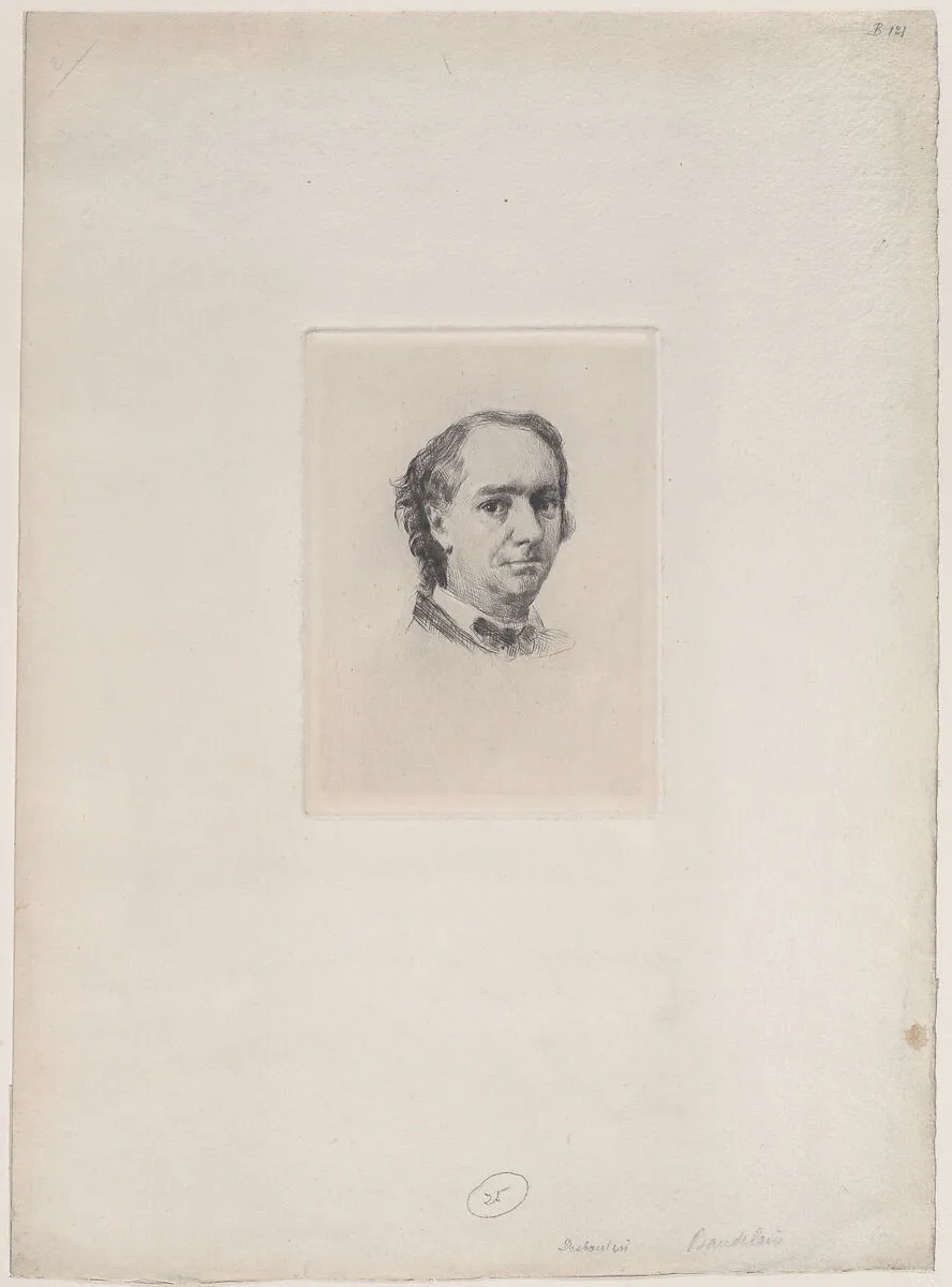 Portrait of Charles Baudelaire — Charles Baudelaire|Marcellin Desboutin