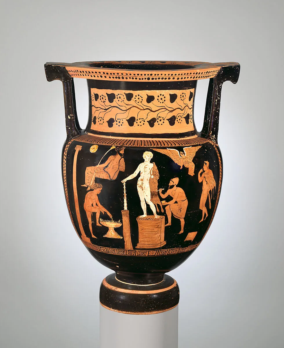 Terracotta column-krater (bowl for mixing wine and water) — Group of Boston 00.348