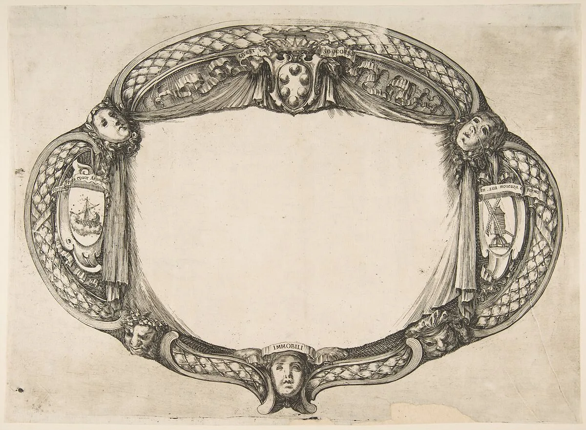 Ornament Design for a Thesis on the Device: Quest' un soccorso — Stefano della Bella