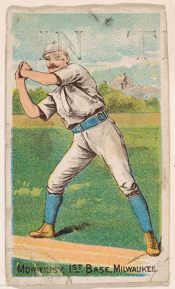 Morrissy, 1st Base, Milwaukee, from the Gold Coin series (N284) for Gold Coin Chewing Tobacco — D. Buchner & Co., New York