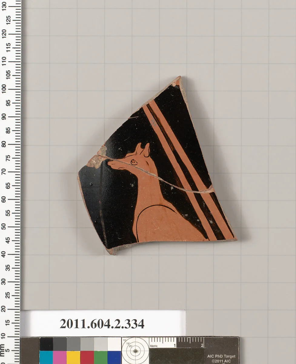 Terracotta fragment of a column-krater (bowl for mixing wine and water) — Unknown
