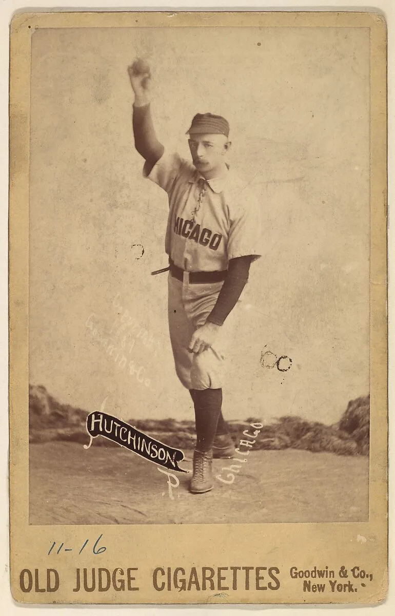 William Forest "Wild Bill" Hutchinson, Pitcher, Chicago, from the series Old Judge Cigarettes — Goodwin & Company
