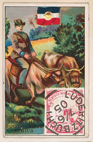The Mail in German South Africa, bakery card from the Stamps and Mail Carriers of All Nations series (D73), issued by the Rochester Baking Company — Rochester Baking Company