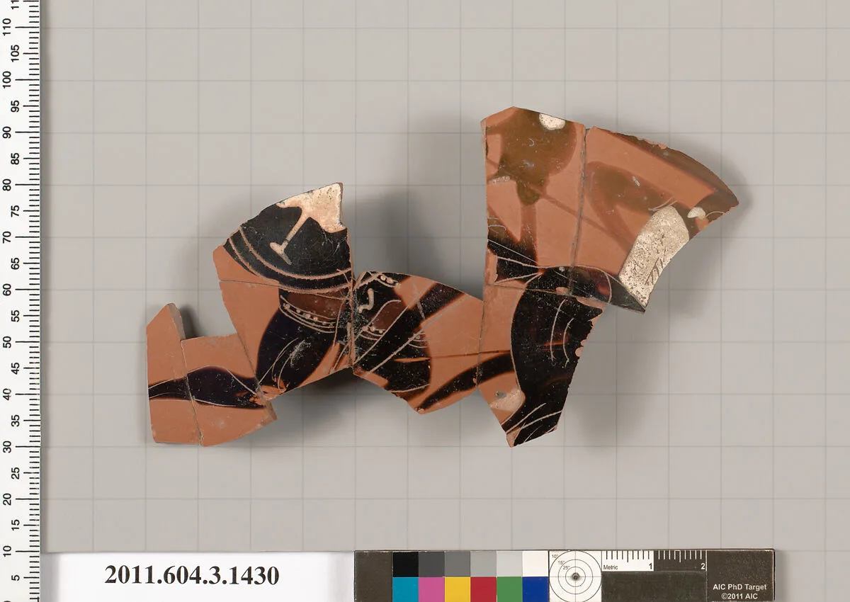 Terracotta fragment of a skyphos (deep drinking cup) — Unknown
