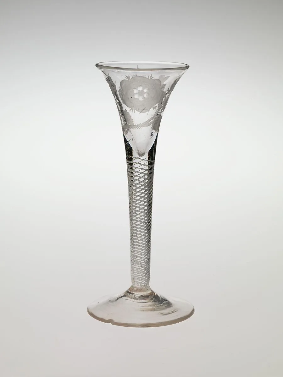Wineglass with Jacobite emblems — Unknown