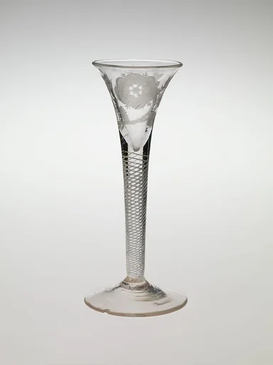 Wineglass with Jacobite emblems