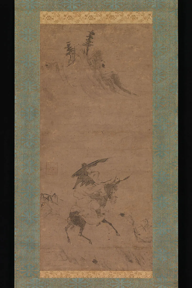 朴堂祖淳筆 蘇軾騎驢図|Su Shi Riding a Donkey — Bokudō Sojun