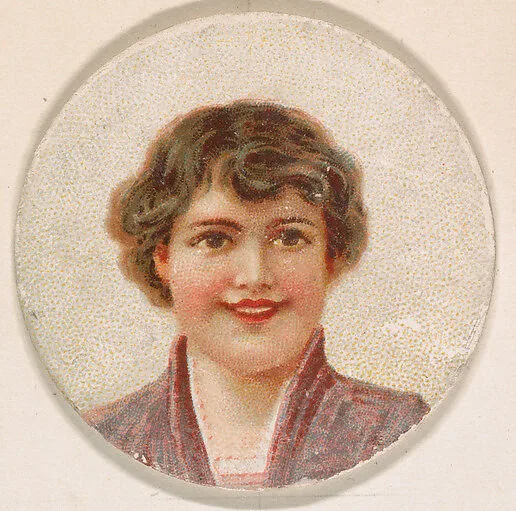 Portrait of woman, from the Novelties series (N228, Type 1) issued by Kinney Bros. — Kinney Brothers Tobacco Company